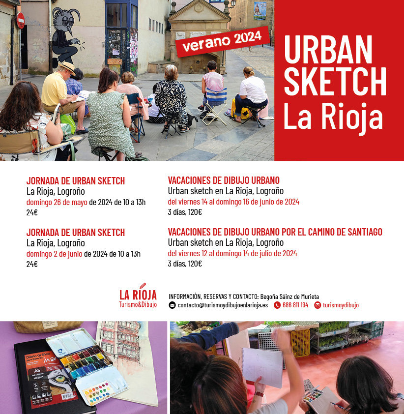 Urban sketch La Rioja, verano 2024