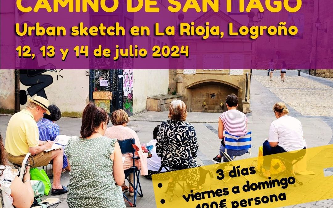 Ruta dibujada por el Camino de Santiago, La Rioja, verano 2024